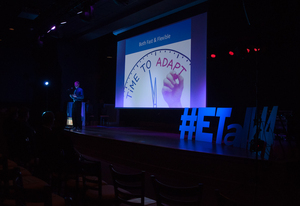 Martin Babinec, an entrepreneur and start-up investor, speaks about the start-up industry at the Emerging Talk conference on April 2