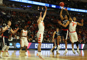 Tyler Lydon has shown that he's grown from a rough patch in the middle of ACC play. He'll be key down low again for Syracuse. 