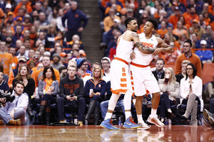 Malachi Richardson (right) and Michael Gbinije will hear their names called in Thursday night's NBA Draft.