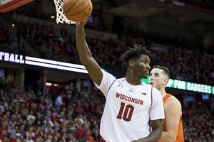 Wisconsin's Nigel Hayes was one point away from a triple-double. He had 11 rebounds and 10 assists.