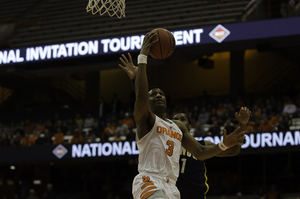 Fifth-year senior Andrew White finished with 34 points, his second most in a game this season, on 7-of-9 shooting from three.