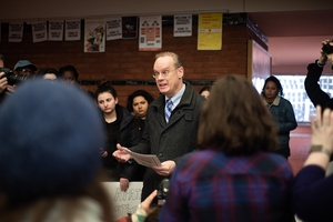 Recognize US, a student group, organized the sit-in early Friday morning just before the start of Syracuse University’s Spring Reception, an event for newly accepted students.