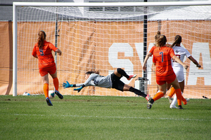 Lysianne Proulx made eight saves against Florida State on Sunday, giving up just one goal. 