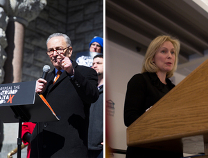 Sens. Chuck Schumer and Kirsten Gillibrand released a joint statement condemning Cuomo on Friday night.