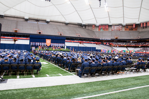 Commencement for the Class of 2020 will take place this Sunday at 10 a.m. Doors open for graduates and guests at 8 a.m. This photo was taken prior to the pandemic. 