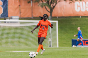 Syracuse freshman defender Iba Oching has become a crucial part of the Orange's defense this season.