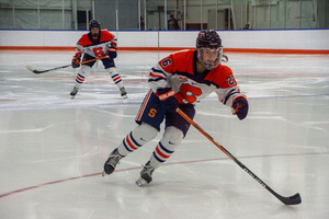 Despite leading at the beginning of the third period, Syracuse fell 3-2 to No. 12 Penn State in overtime. The Orange were outshot 37-16, but Allie Kelley’s 35 saves kept them in the game.