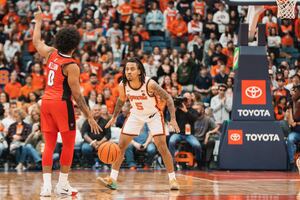 Syracuse led by eight with 1:15 remaining in overtime, but allowed Youngstown State to tie the game and force double OT. The Orange outscored the Penguins 18-9 in double overtime to emerge victorious.