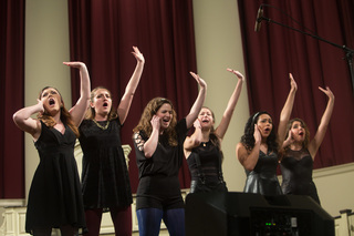 Main Squeeze, strikes a pose during the fifth ICCA Mid-Atlantic quarterfinals at Hendricks Chapel on March 1, 2014.