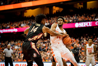 Sophomore forward Oshae Brissett went 6-for-11 from the field and 4-for-8 from the free-throw line. Howard missed three free throws himself. 