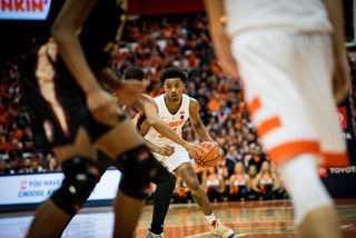 Junior guard Elijah Hughes scored 17 points on 4-for-12 shooting and 4-for-9 from behind the arc. He added two blocks and a steal, but he turned over the ball four times. 