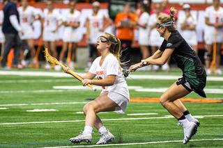 Loyola's defenders marked their opponent very close in the second half and shut down SU's offense.